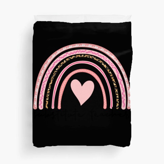 Substitute Teacher Boho Rainbow Back To School Duvet Covers