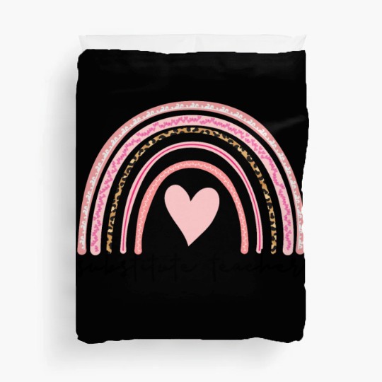 Substitute Teacher Boho Rainbow Back To School Duvet Covers