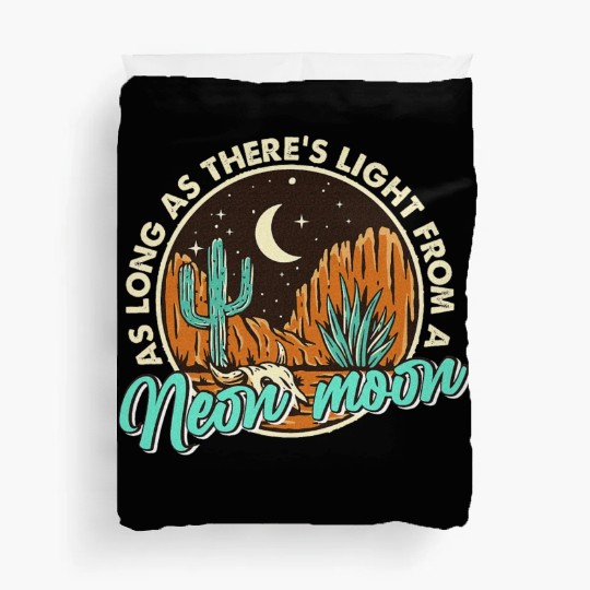 Neon Moon Cactus Country Mountain Vintage Retro Duvet Covers