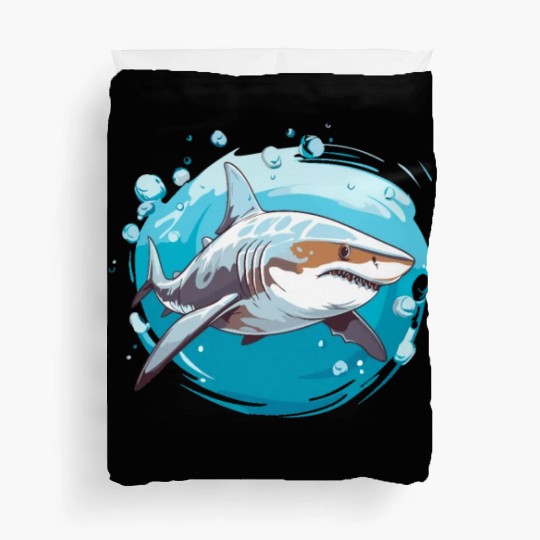 Great White Shark - Ocean Shark - Shark Lover Duvet Covers