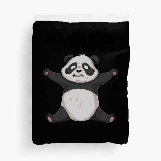morning mode grumpy i hate morning Duvet Covers