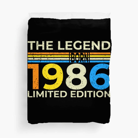 The Legend 1986 Logo Design Limited Edition Duvet Covers