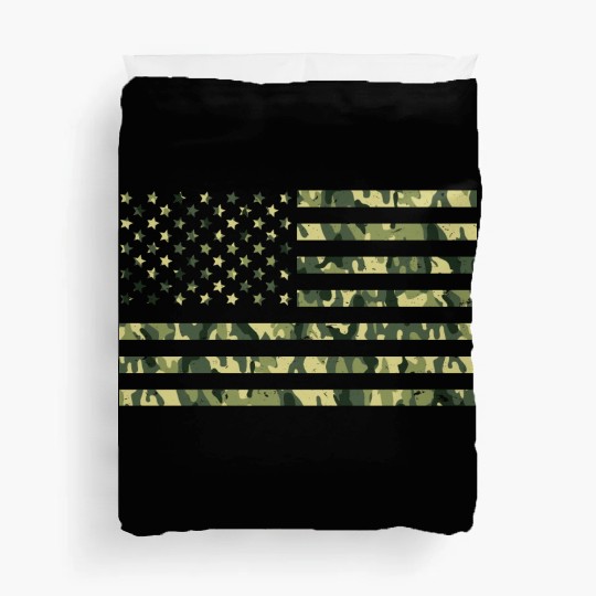 Camo American Flag USA Camouflage Men Boys Women Duvet Covers