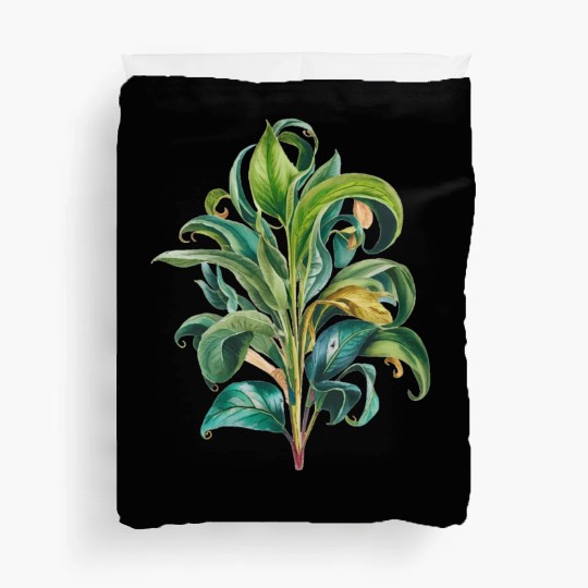 Watercolor Plant Hand Painted Duvet Covers