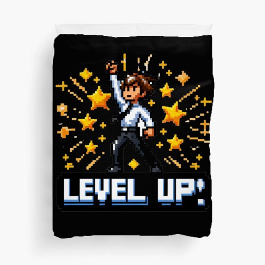 Game On: Triumphant Ascension - Level Up Duvet Covers