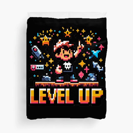 Victory Unlocked: Level Up Duvet Covers
