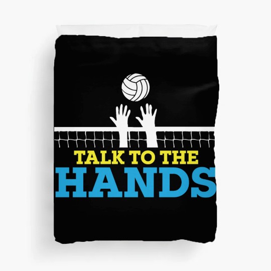 Funny Volleyball Player Talk To The Hands Duvet Covers