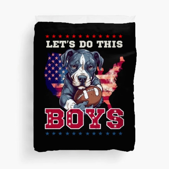 4th Of July Football Do This Boys Dog Duvet Covers