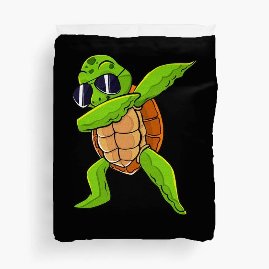 Dabbing Sea Turtle Animal Lover Save The Turtles Duvet Covers