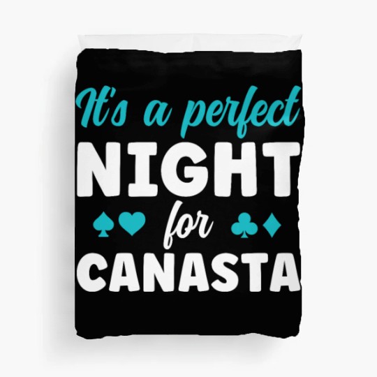 A Perfect Night for Canasta Funny Canasta Card Duvet Covers