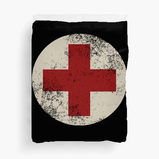 WW2 Combat Medic Symbol Duvet Covers