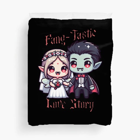 Vampire Bride and Groom Love Story Duvet Covers