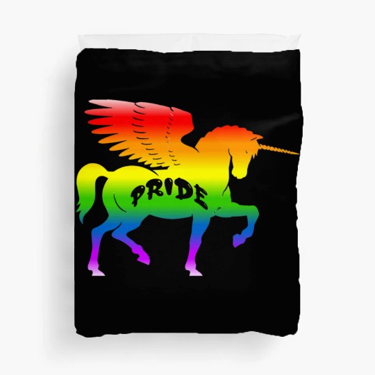 Rainbow pride unicorn Duvet Covers