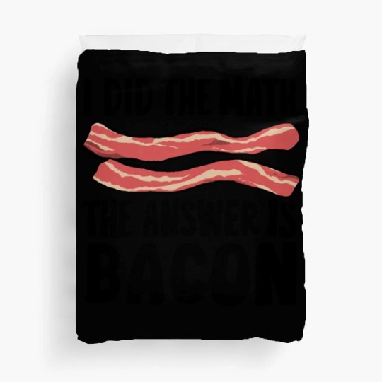 funny slogan math bacon teacher gift idea maths Duvet Covers