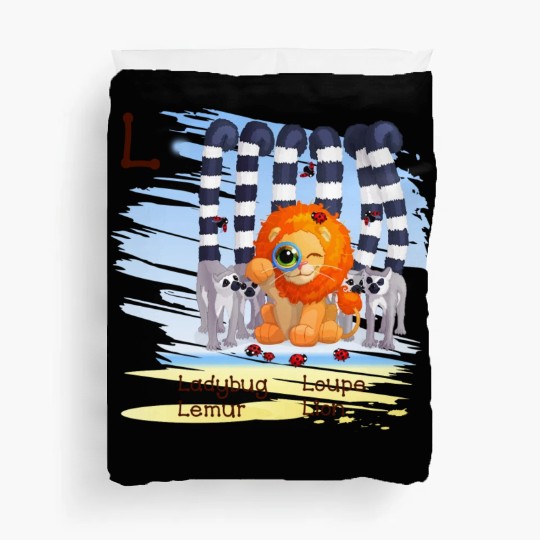 L Alphabet Ladybug Loupe Lemur Lion Duvet Covers