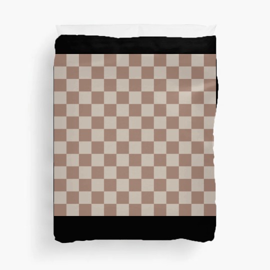 Brown Classic Checkered Big Checkerboard Duvet Covers