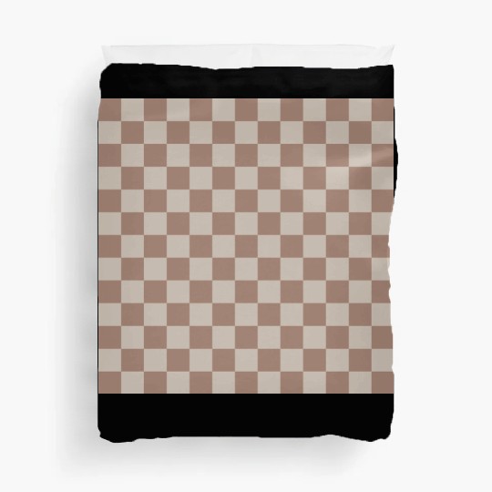 Brown Classic Checkered Big Checkerboard Duvet Covers
