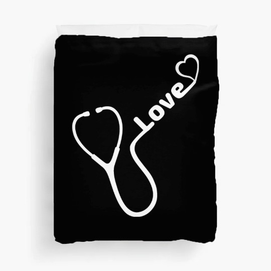 Stethoscope Love Medical Affection Duvet Covers