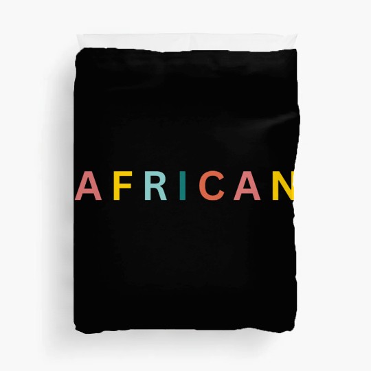 Colorful African Text Graphic Duvet Covers