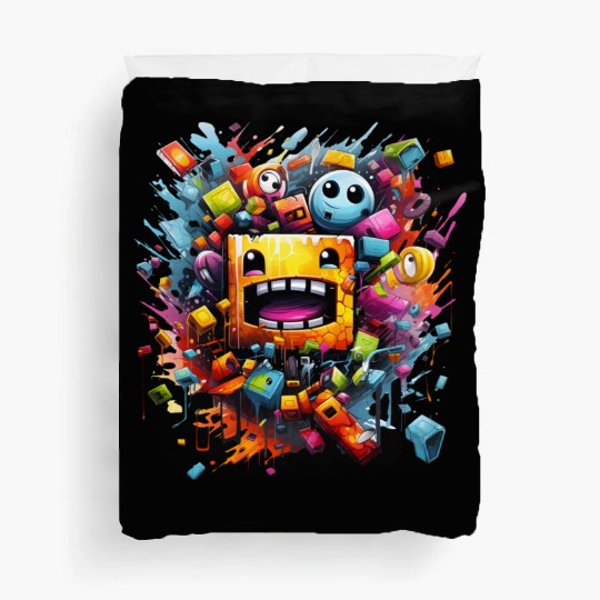 geometry dash Duvet Covers