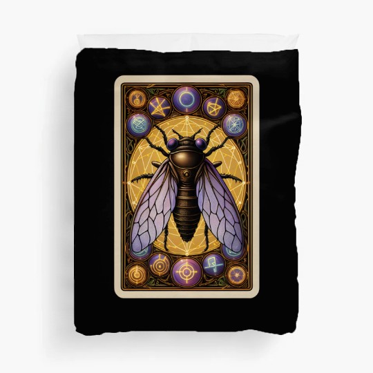 CICADA INVASION 2024 TAROT CARD, CICADAGEDDON 2024 Duvet Covers