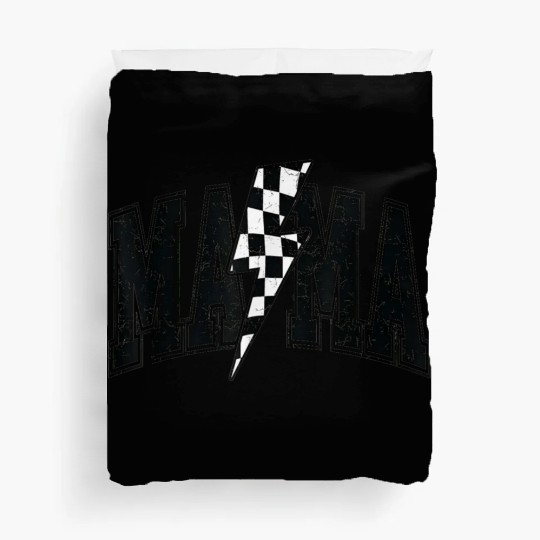Checkered Mama Lightning Bolt Mothers Day Mother Duvet Covers