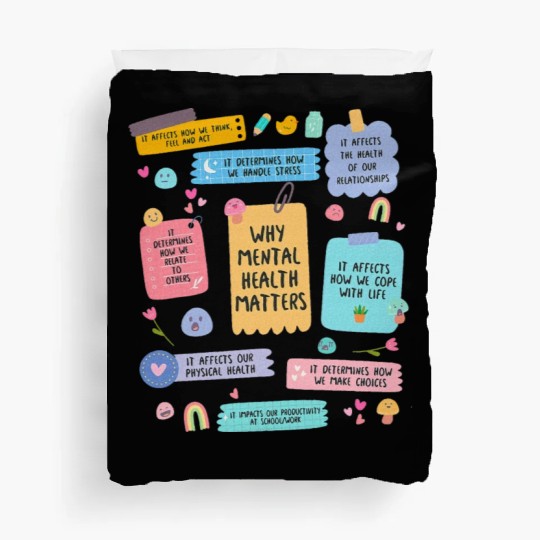Mental Health Matters Human Brain Illness Duvet Covers