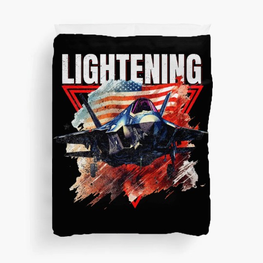 F35 Lightning Fighter Jet Plane Veteran Military Duvet Covers