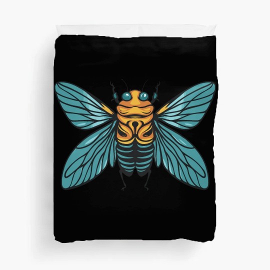 Funny Cicada Retro Vintage Cicada 2024 Invasion Duvet Covers
