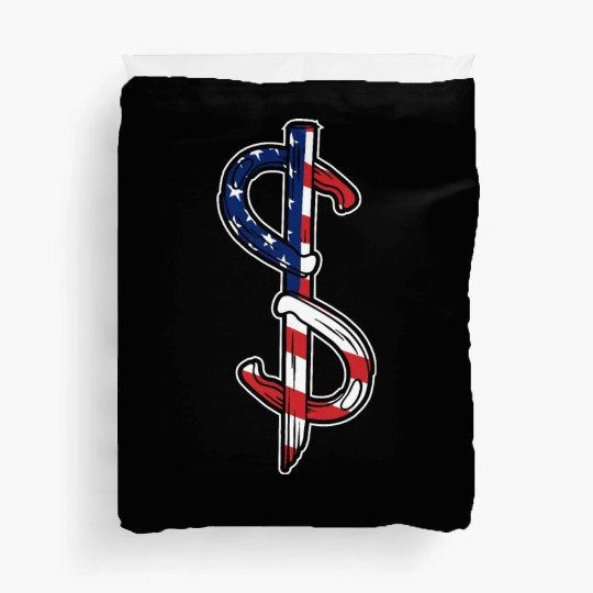 Horseshoe Pitching USA FLag Duvet Covers