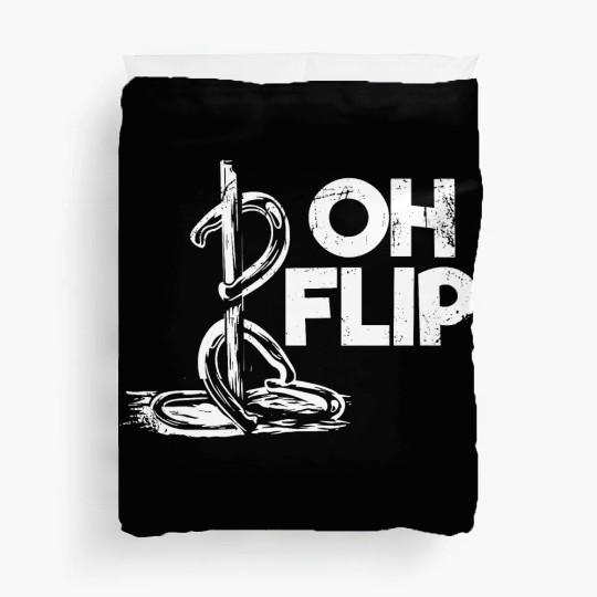 Oh Flip Funny Horseshoe Pitching Duvet Covers