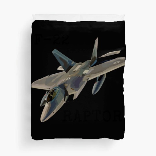 Air Force F-22 Raptor Fighter Jet Military Pilot Duvet Covers