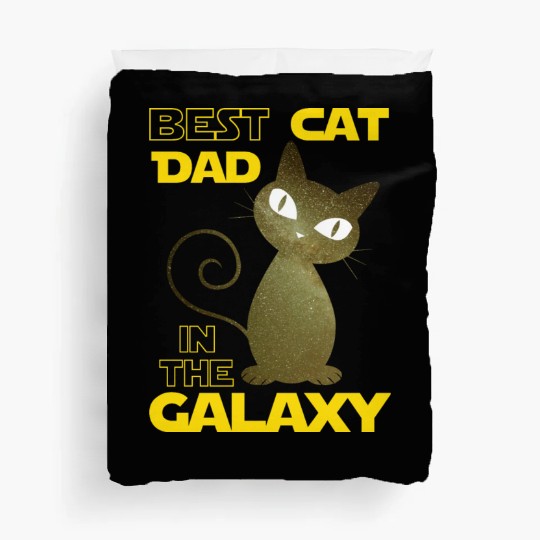 Galaxy Cat Best Cat Dad Duvet Covers