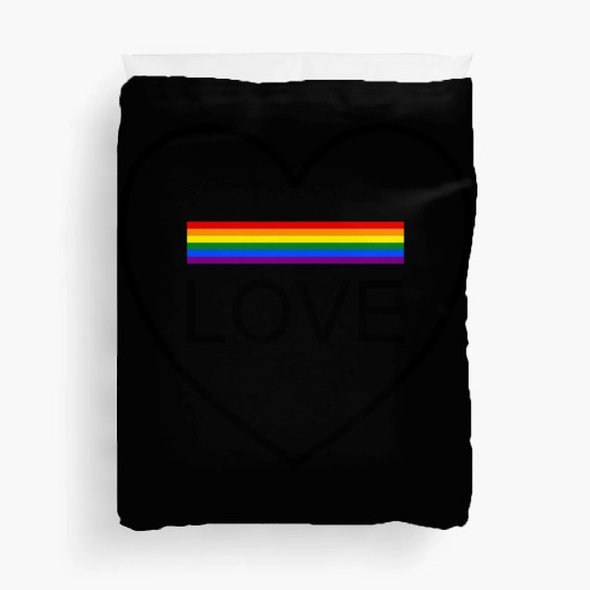 Wording design "LOVE". Design for pride month 2024 Duvet Covers