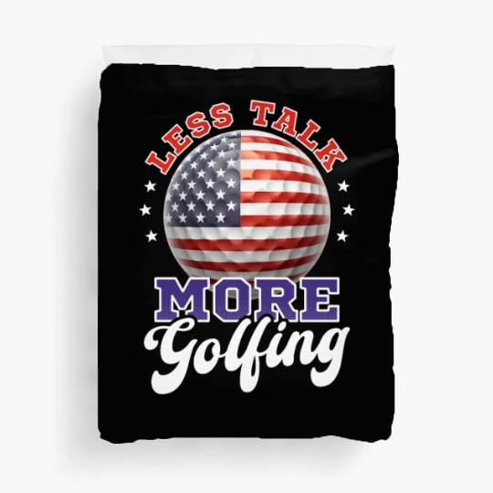 4th Of July Golf Less Talk More Golfing Duvet Covers