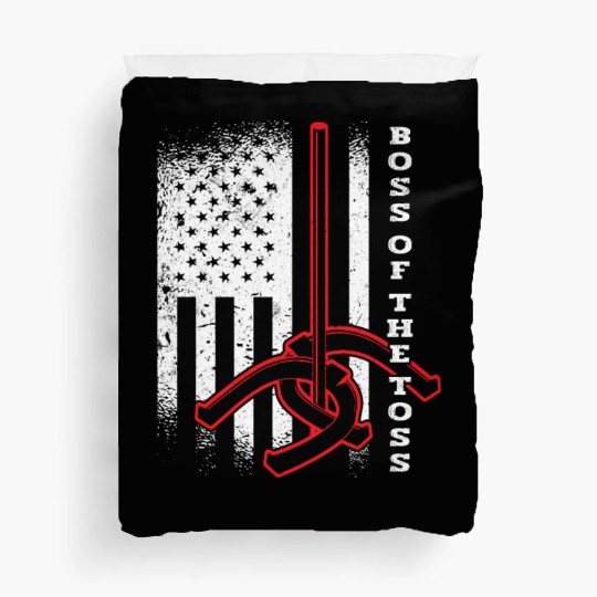 Boss Of The Toss USA Horseshoe Pitching Duvet Covers