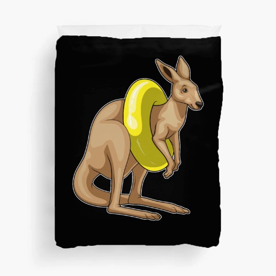 Kangaroo Swimming Swim ring Duvet Covers