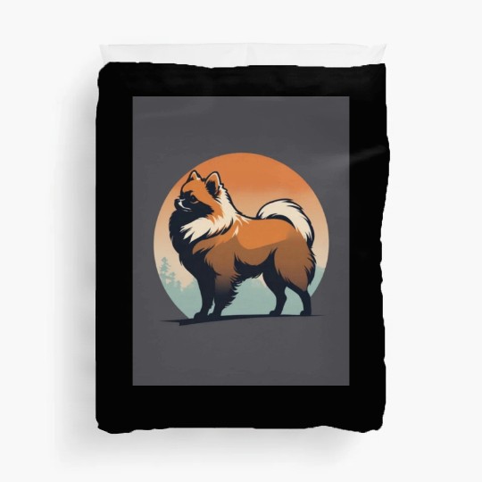 Pomeranian Dog 3 - Japanese Old Vintage Duvet Covers