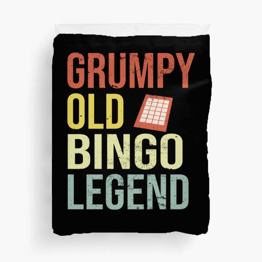 Grumpy old Bingo Legend Bingo Player Duvet Covers