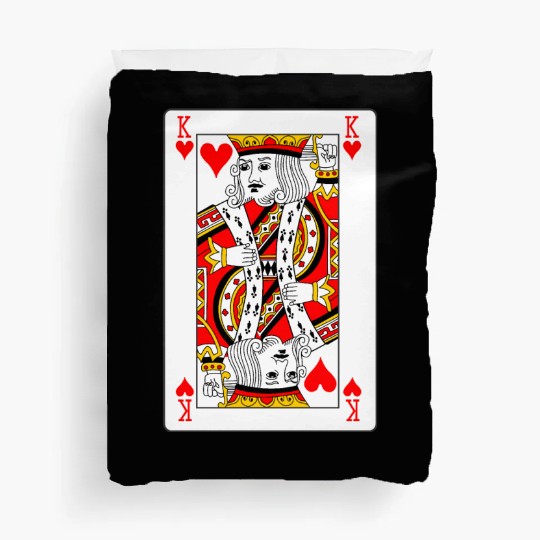 King of Hearts Playing Card Duvet Covers