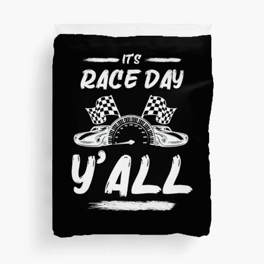 Race Day Car Raceday Trackday Fun Motosports Fan Duvet Covers