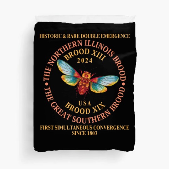 Cicada Brood XIII Brood XIX 2024 Emergence Duvet Covers