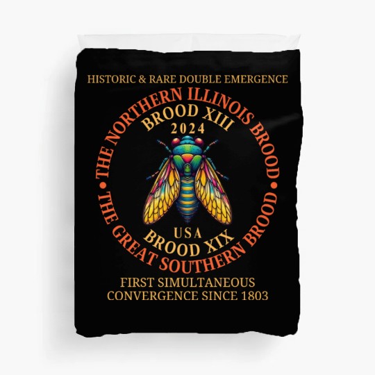 Cicada 2024 Event Brood XIX & XIII Emergence Duvet Covers