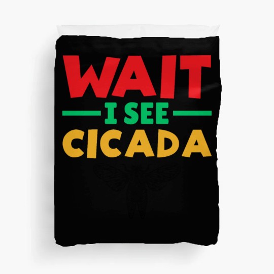 Wait I See Cicada, Colorful Cicada Spring Summer Duvet Covers