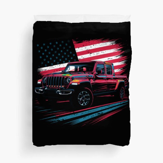 Jeep Gladiator JT US Flag Duvet Covers