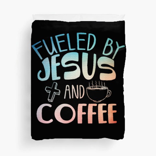 Cool Coffee Jesus Art Christian Coffee Lover Duvet Covers