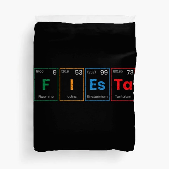 Fiesta Science Teacher Student Periodic Table Duvet Covers