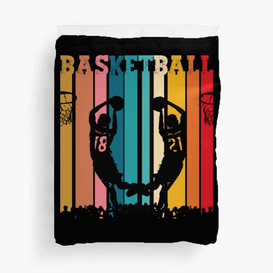 Basketball with sunset Duvet Covers
