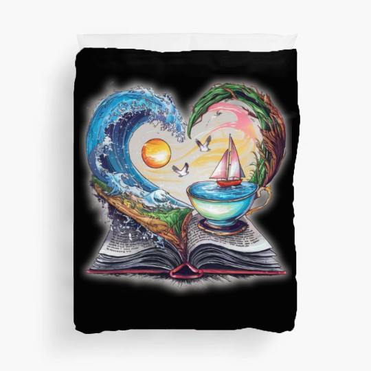 A book is an ocean of adventures. Duvet Covers
