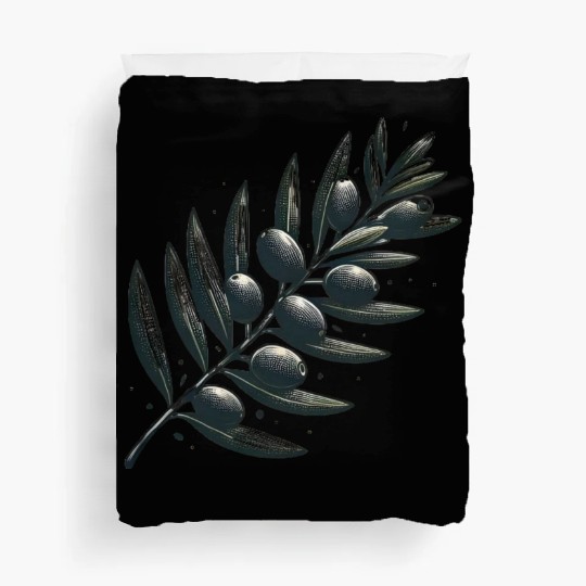 An olive Branch Duvet Covers